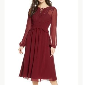 Chelsea 28 Maroon / Wine Midi Dress
